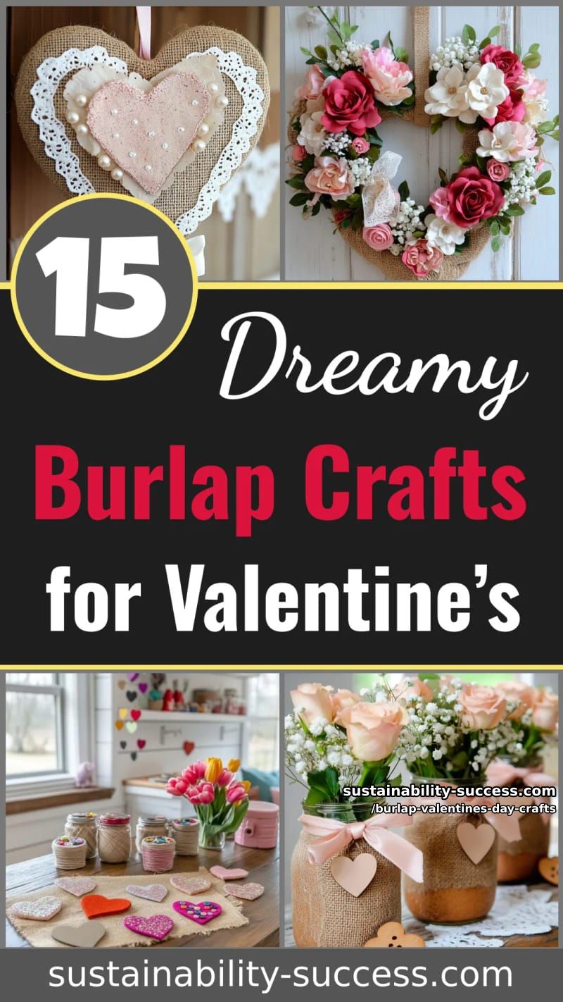 15 Dreamy Burlap Valentine’s Day Crafts You’ll Love 40 burlap valentines day crafts - Collage 39