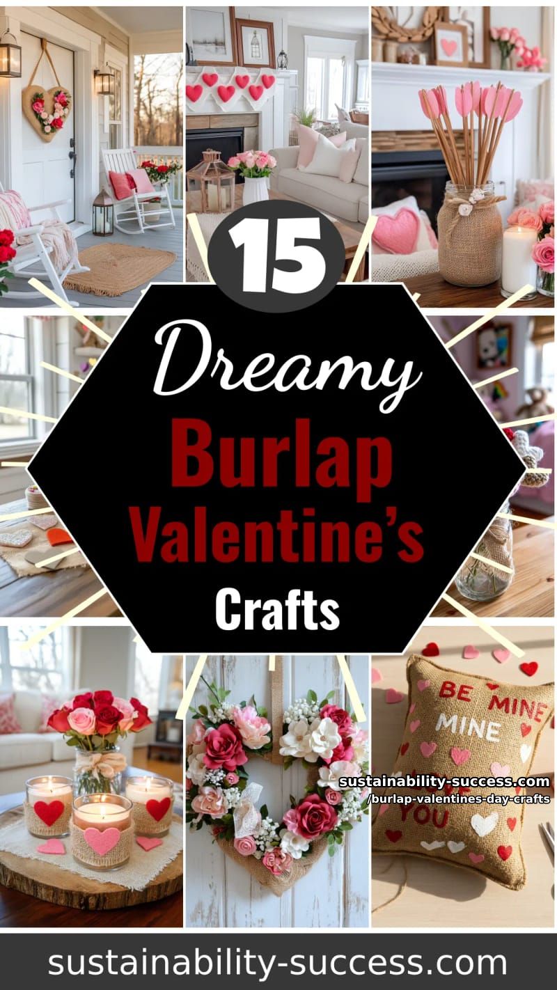 15 Dreamy Burlap Valentine’s Day Crafts You’ll Love 41 burlap valentines day crafts - Collage 40
