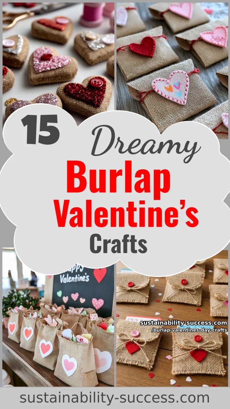 15 Dreamy Burlap Valentine’s Day Crafts You’ll Love 43 burlap valentines day crafts - Collage 42