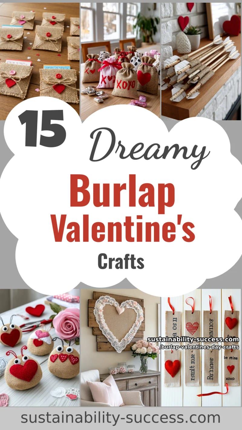 15 Dreamy Burlap Valentine’s Day Crafts You’ll Love 44 burlap valentines day crafts - Collage 43