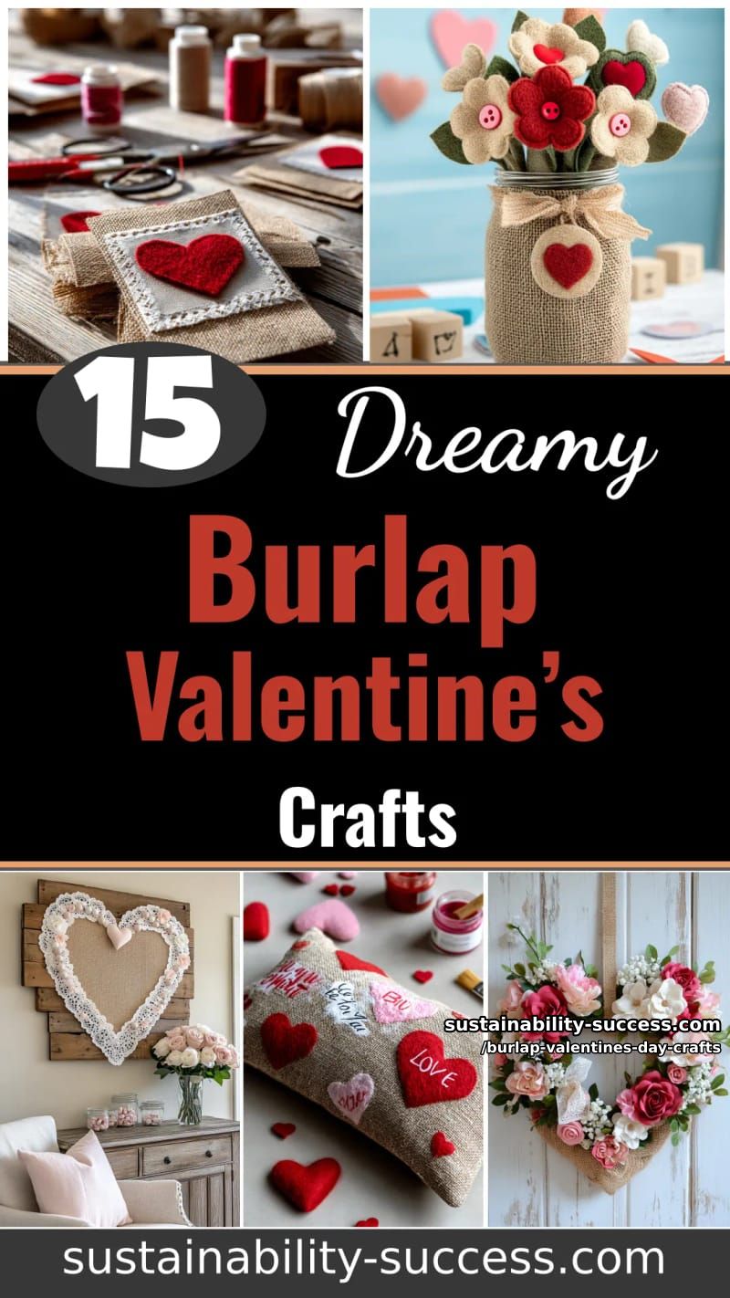 15 Dreamy Burlap Valentine’s Day Crafts You’ll Love 45 burlap valentines day crafts - Collage 44