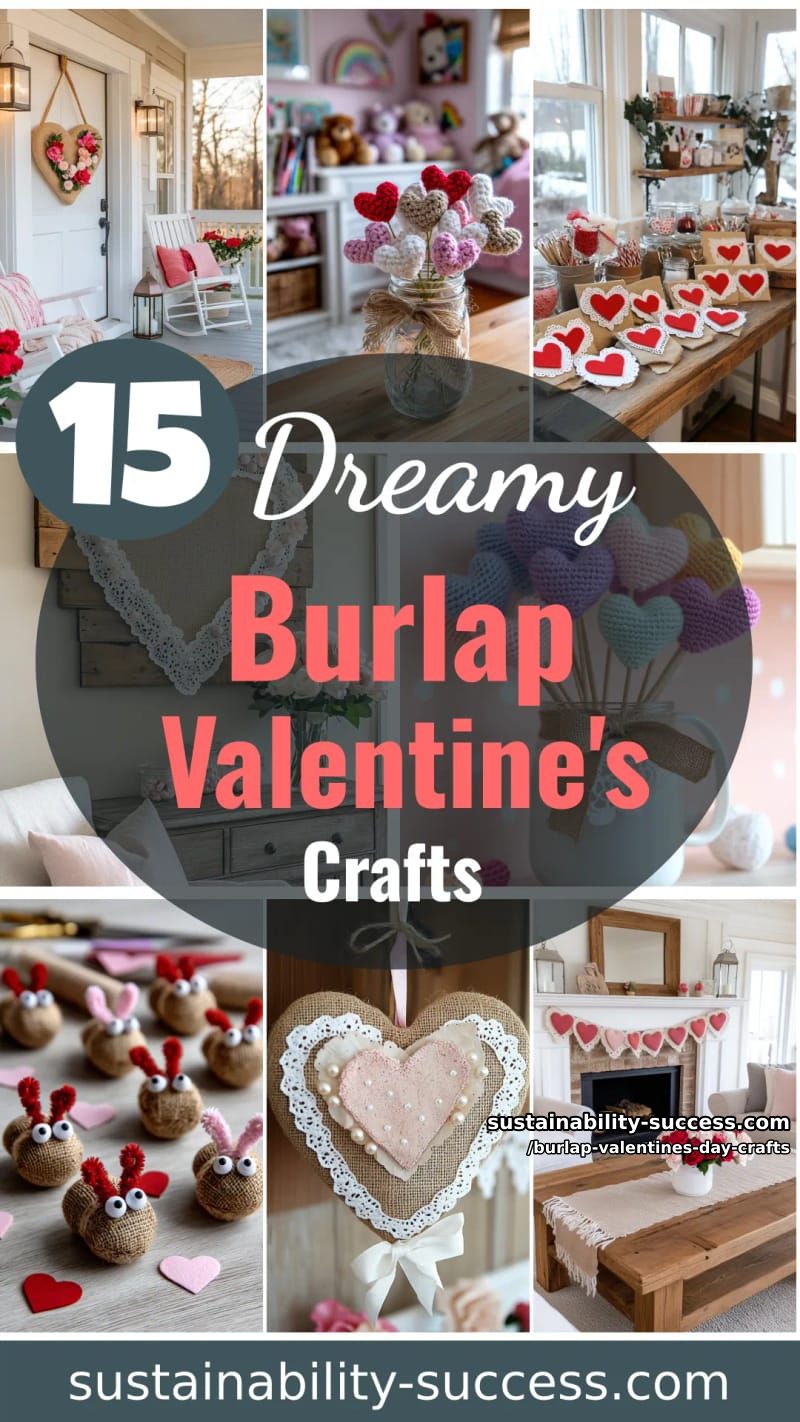 15 Dreamy Burlap Valentine’s Day Crafts You’ll Love 46 burlap valentines day crafts - Collage 45