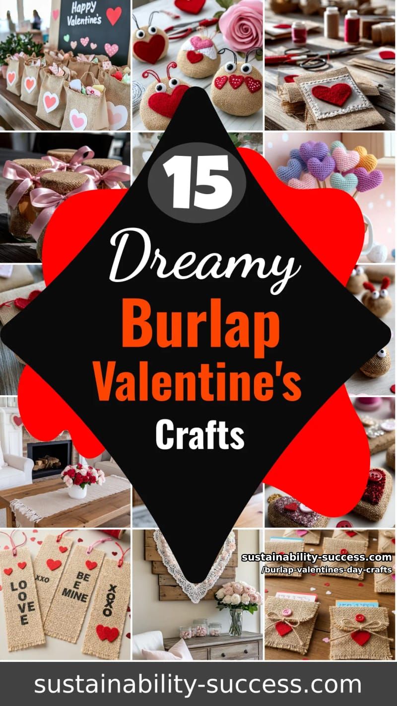 15 Dreamy Burlap Valentine’s Day Crafts You’ll Love 47 burlap valentines day crafts - Collage 46