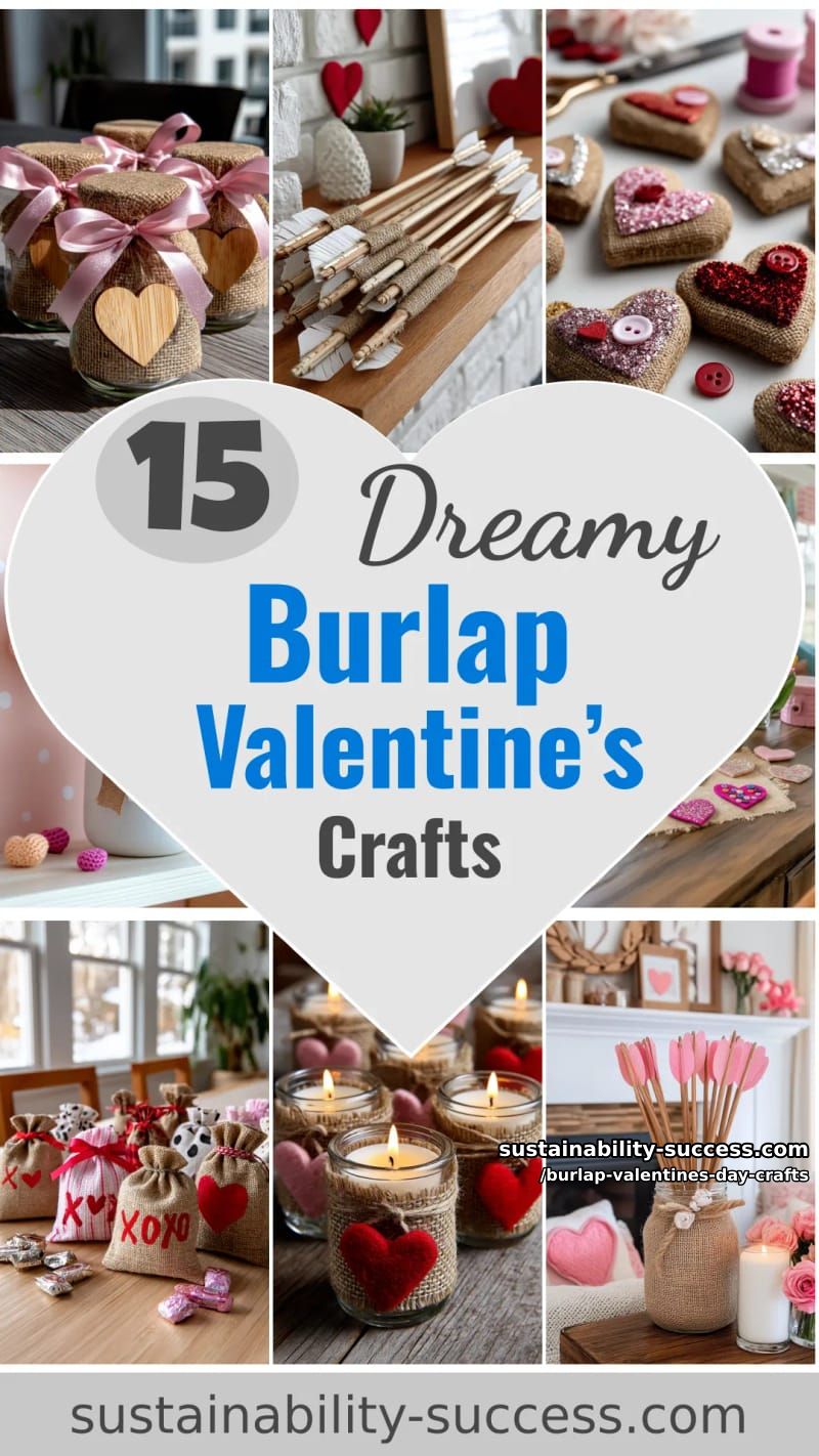 15 Dreamy Burlap Valentine’s Day Crafts You’ll Love 48 burlap valentines day crafts - Collage 47