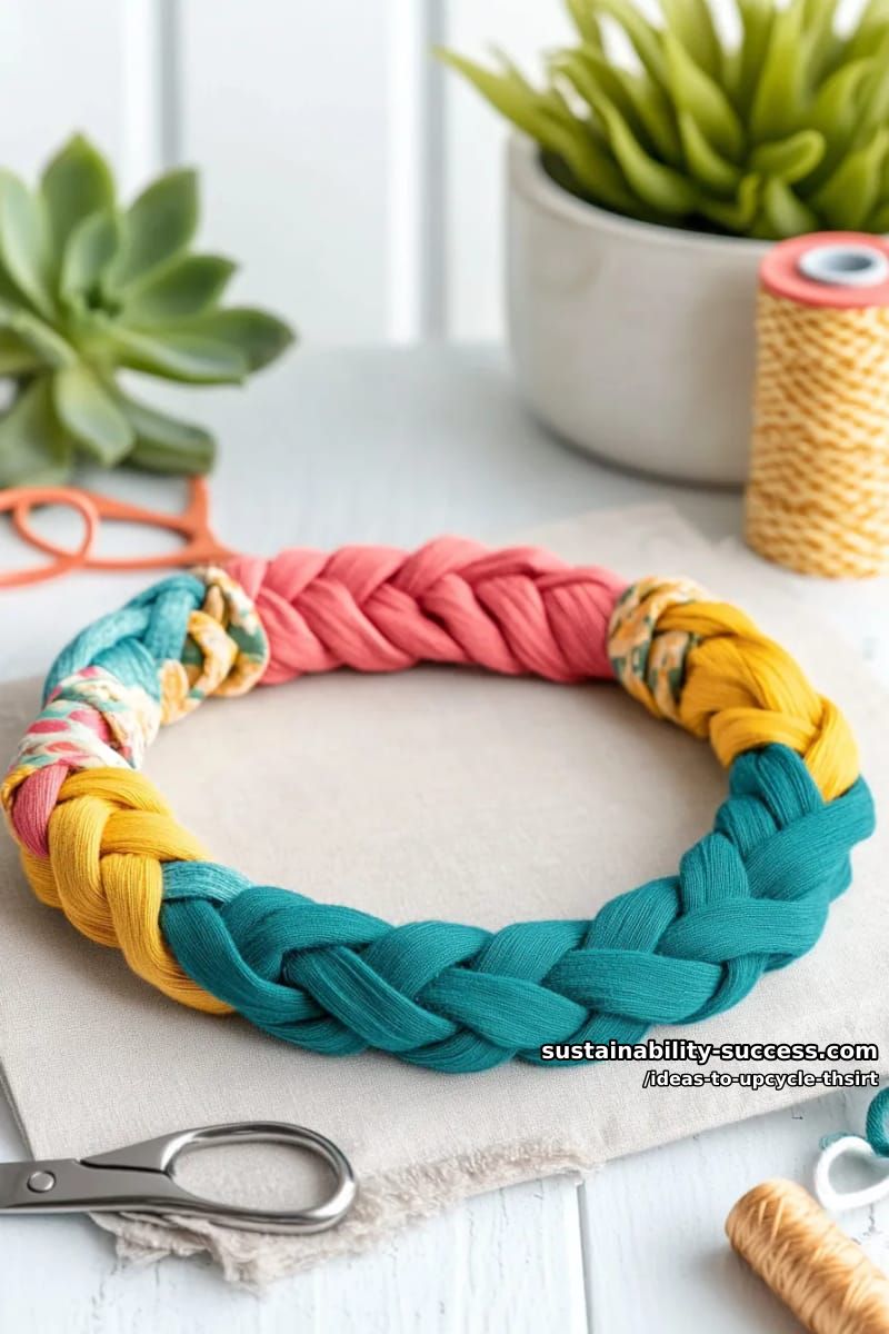 15 Slick Ideas to Upcycle T-Shirts for Your Chic Collection 13 cut and braid tees to make a chunky statement necklace. 1