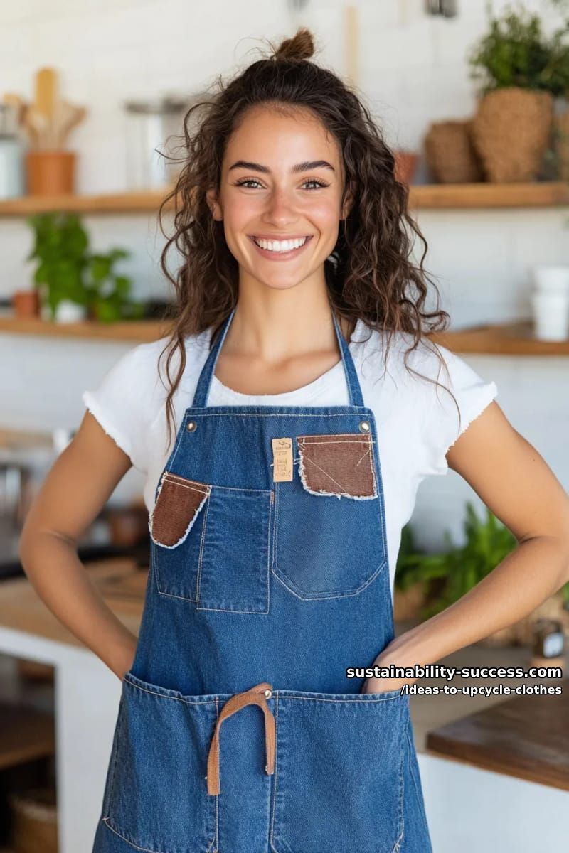 15 Fresh Upcycled Clothing Ideas to Try This Season 20 design a denim apron with frayed details and functional patch pockets. 1