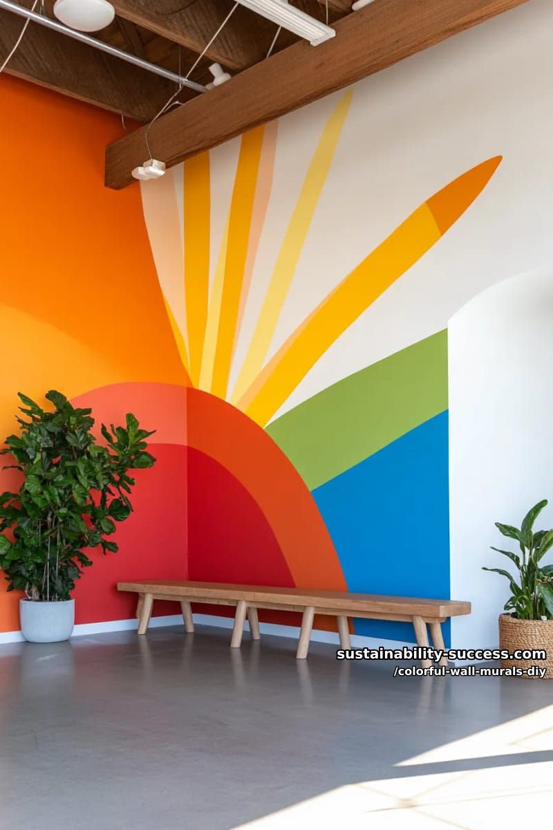 giant abstract sunbursts radiating from a corner with layered warm tones 1