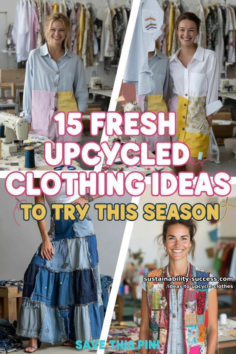 15 Fresh Upcycled Clothing Ideas to Try This Season 48 ideas to upcycle clothes - Collage 47