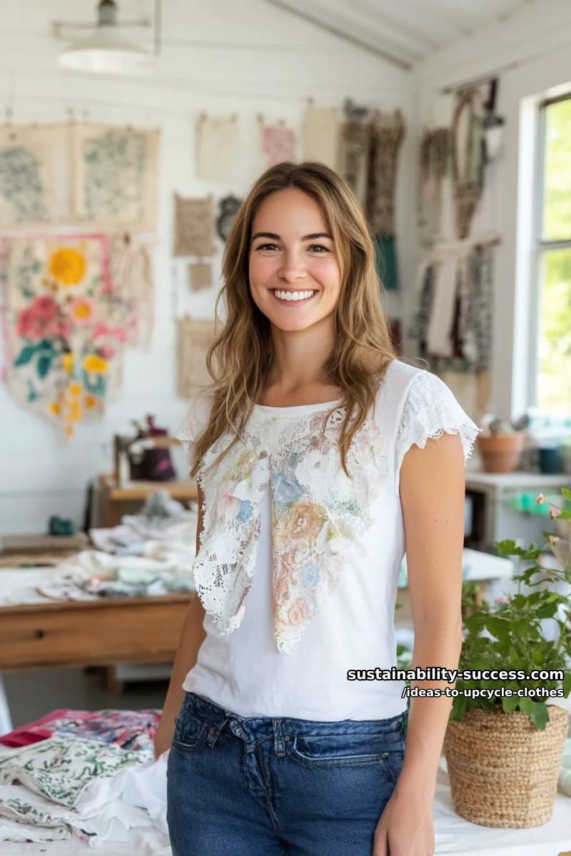 15 Fresh Upcycled Clothing Ideas to Try This Season 24 layer lace and cotton panels on plain tees to craft romantic upcycled blouses. 1