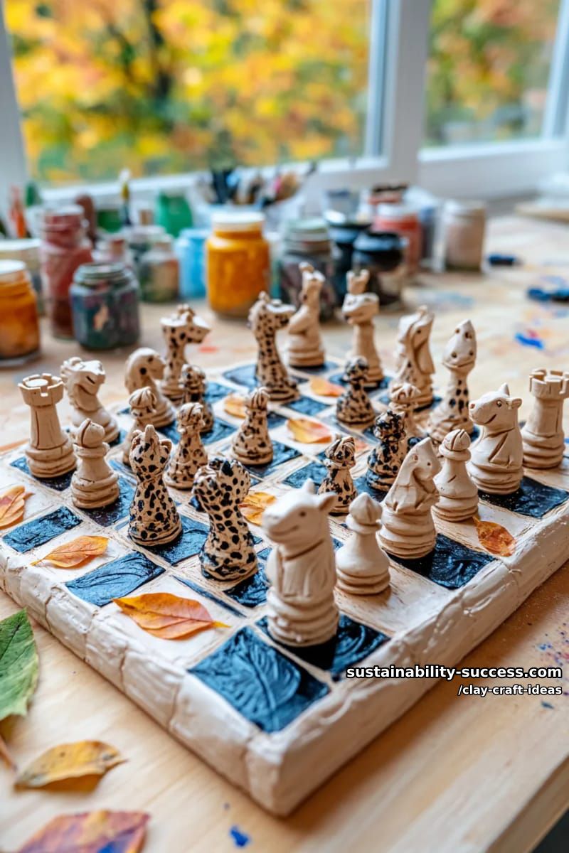 15 Super Cute Clay Craft Ideas to Decorate Your Modern Home 28 mini animal chess set with each piece sculpted in unique expressions 1