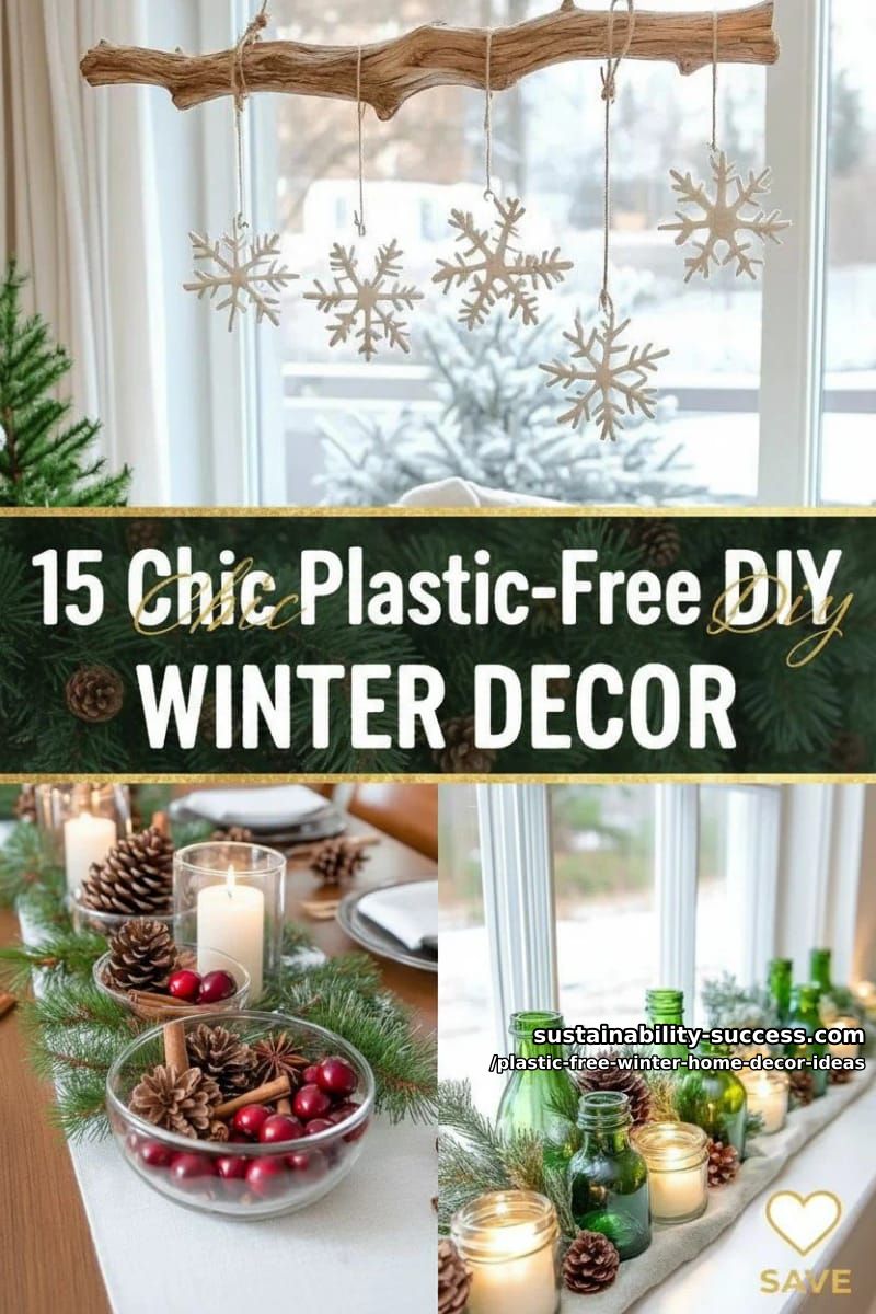 15 Chic Plastic-Free DIYs for Winter Home Decor 34 plastic-free winter home decor ideas - Collage 33