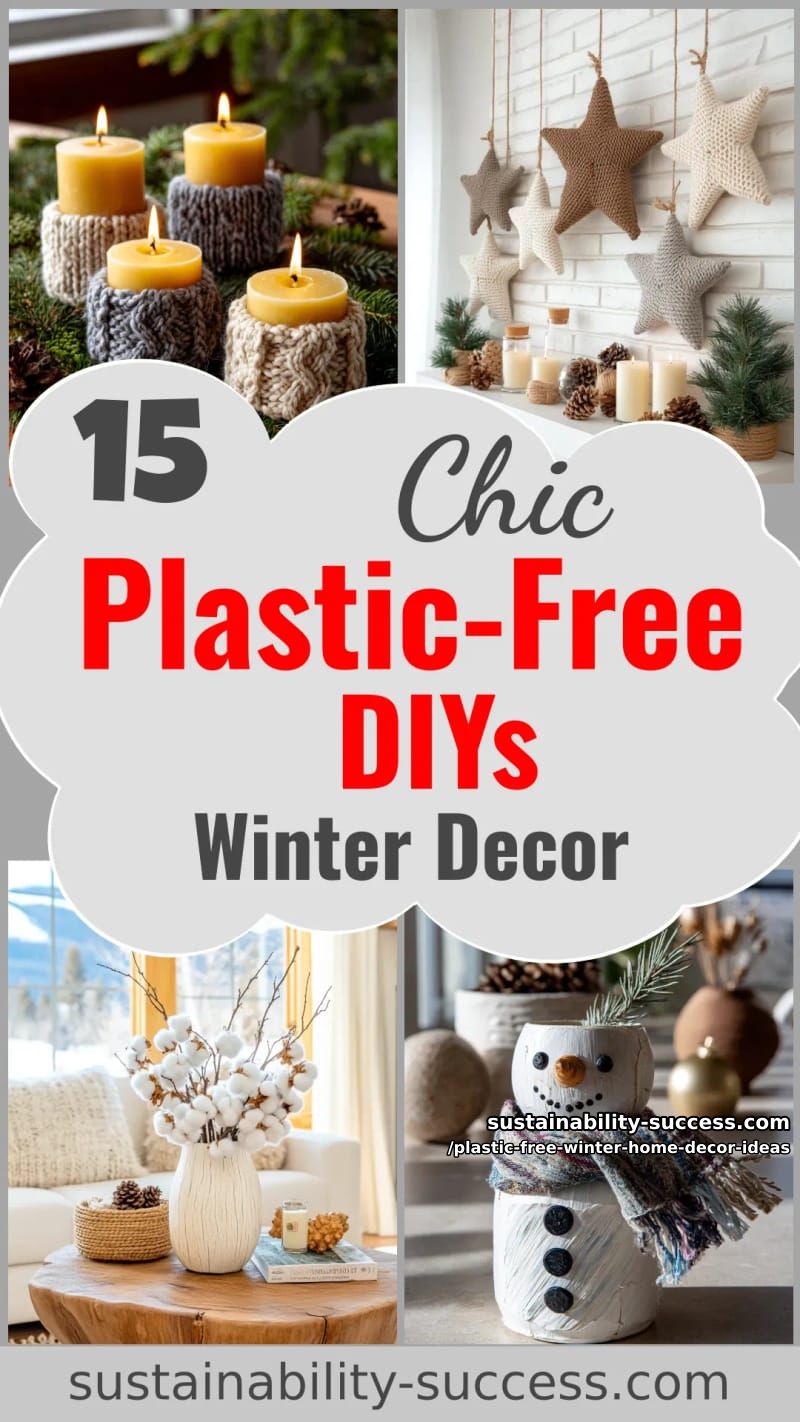 15 Chic Plastic-Free DIYs for Winter Home Decor 39 plastic-free winter home decor ideas - Collage 38