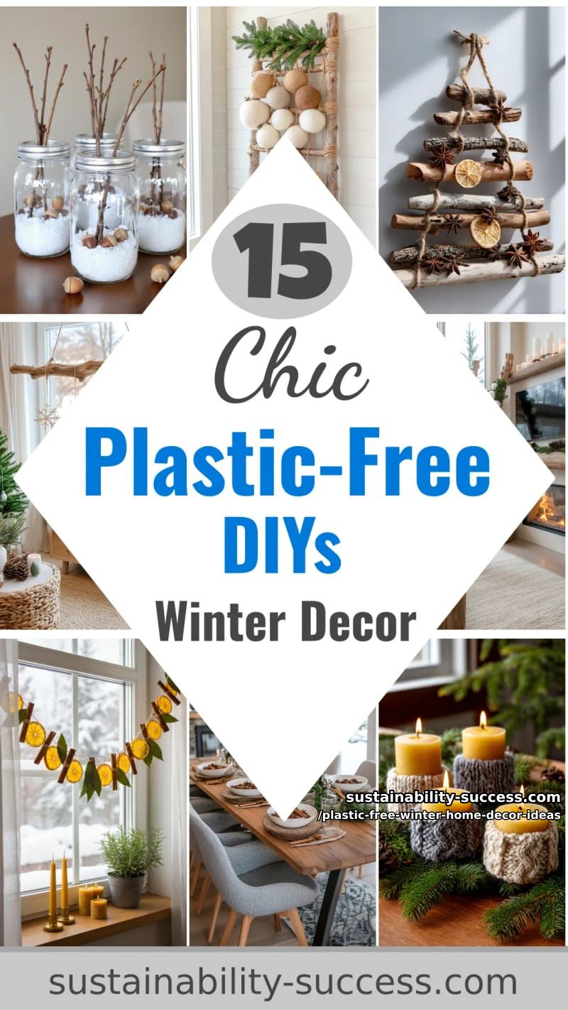 15 Chic Plastic-Free DIYs for Winter Home Decor 47 plastic-free winter home decor ideas - Collage 46