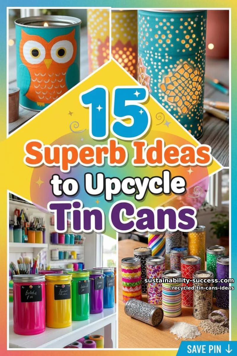 15 Superb Ideas to Upcycle Tin Cans 46 recycled tin cans ideas - Collage 45