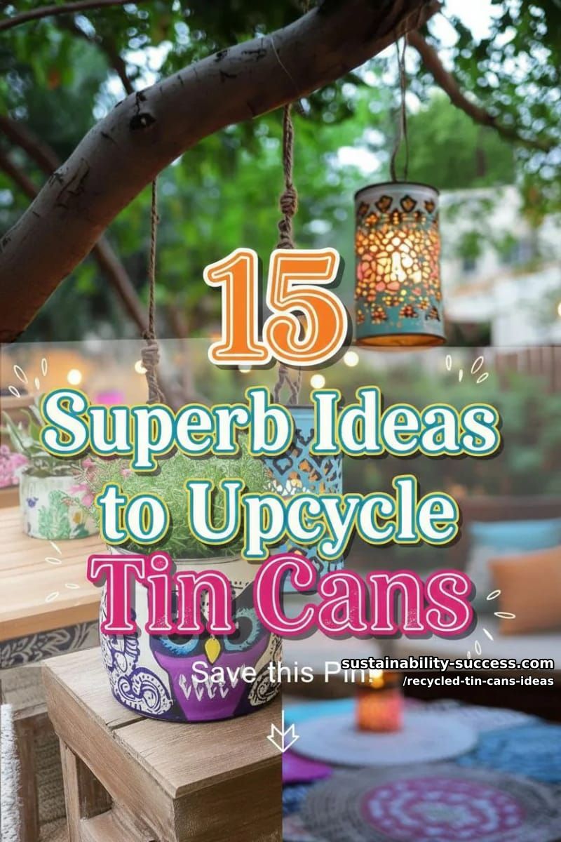 15 Superb Ideas to Upcycle Tin Cans 48 recycled tin cans ideas - Collage 47