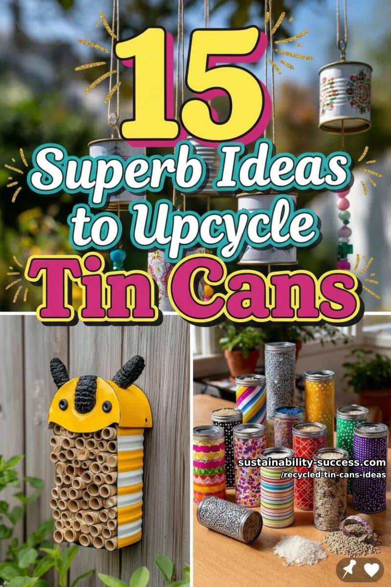 15 Superb Ideas to Upcycle Tin Cans 49 recycled tin cans ideas - Collage 48