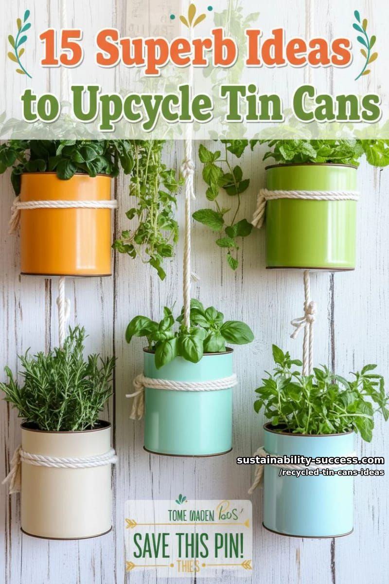 15 Superb Ideas to Upcycle Tin Cans 51 recycled tin cans ideas - Collage 50