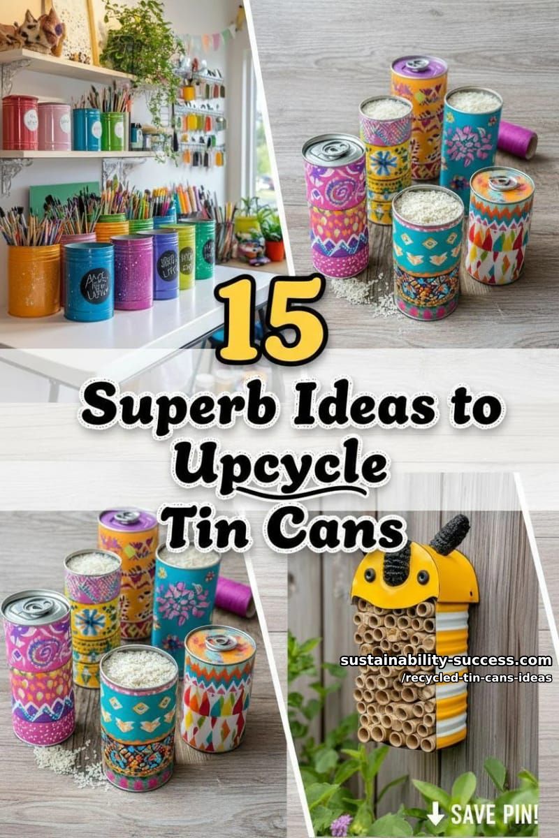 15 Superb Ideas to Upcycle Tin Cans 54 recycled tin cans ideas - Collage 53