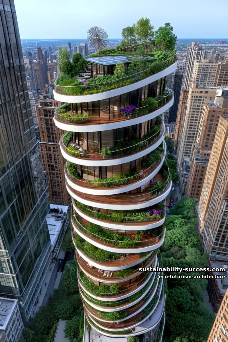 sky plaza amphitheaters surrounded by spiraling green ramps and kinetic wind sculptures 1