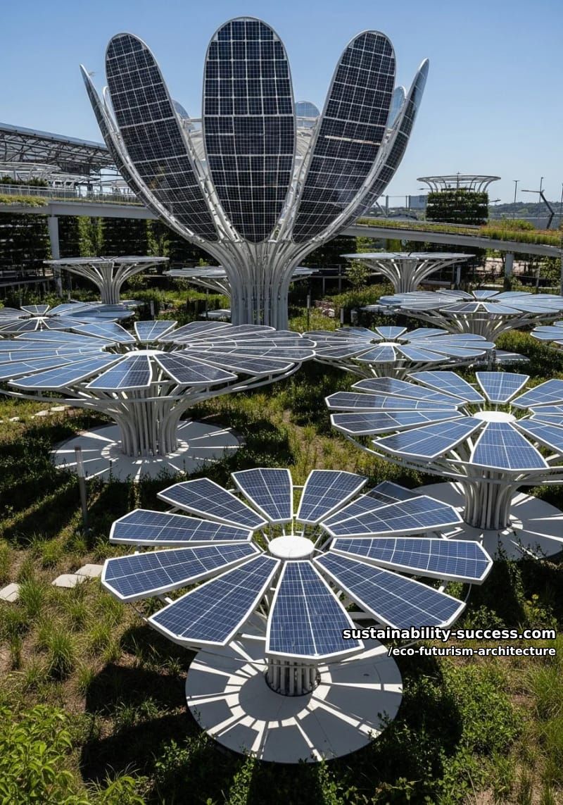 solar petal pavilions that open and close like organic flowers for energy 1
