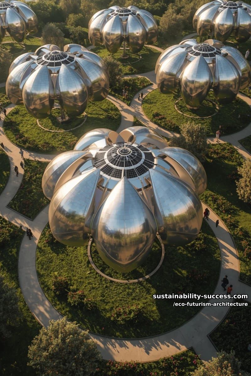 solar petal pavilions that open and close like organic flowers for energy 1