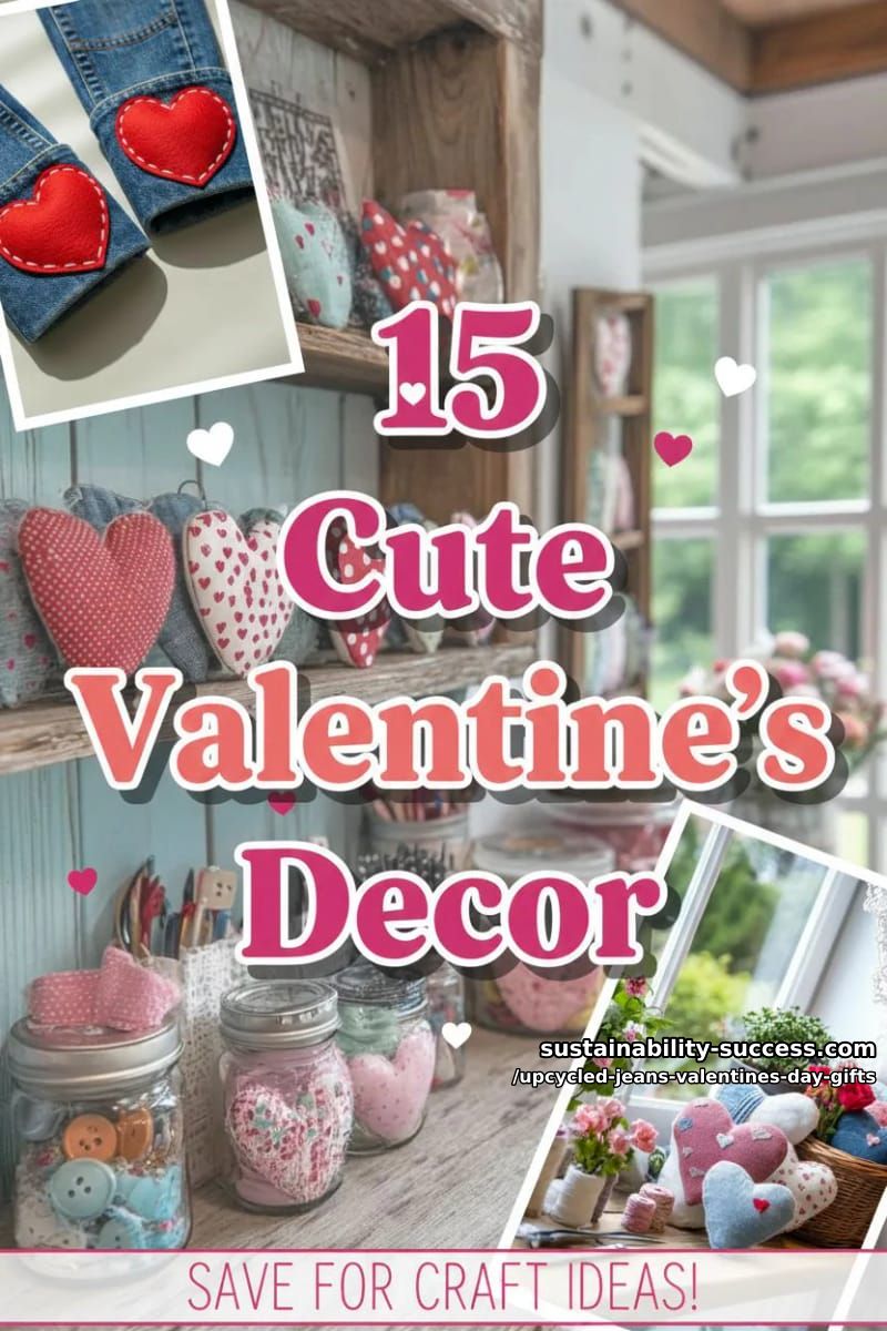 15 Thoughtful Valentine’s Day Gifts Made from Old Jeans 61 upcycled jeans valentines day gifts - Collage 31