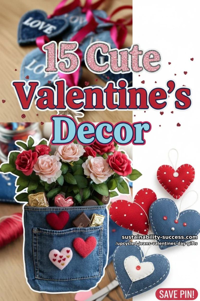 15 Thoughtful Valentine’s Day Gifts Made from Old Jeans 64 upcycled jeans valentines day gifts - Collage 34