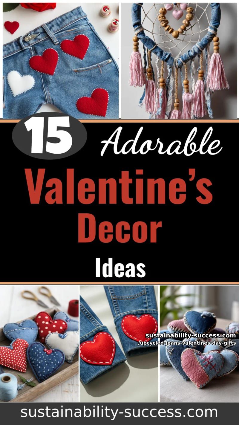15 Thoughtful Valentine’s Day Gifts Made from Old Jeans 66 upcycled jeans valentines day gifts - Collage 36