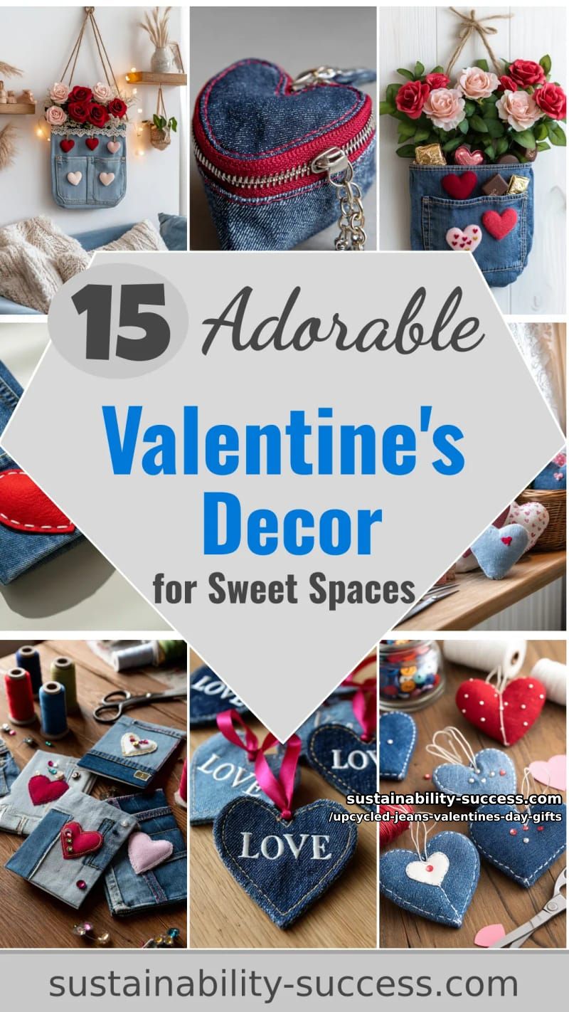 15 Thoughtful Valentine’s Day Gifts Made from Old Jeans 67 upcycled jeans valentines day gifts - Collage 37