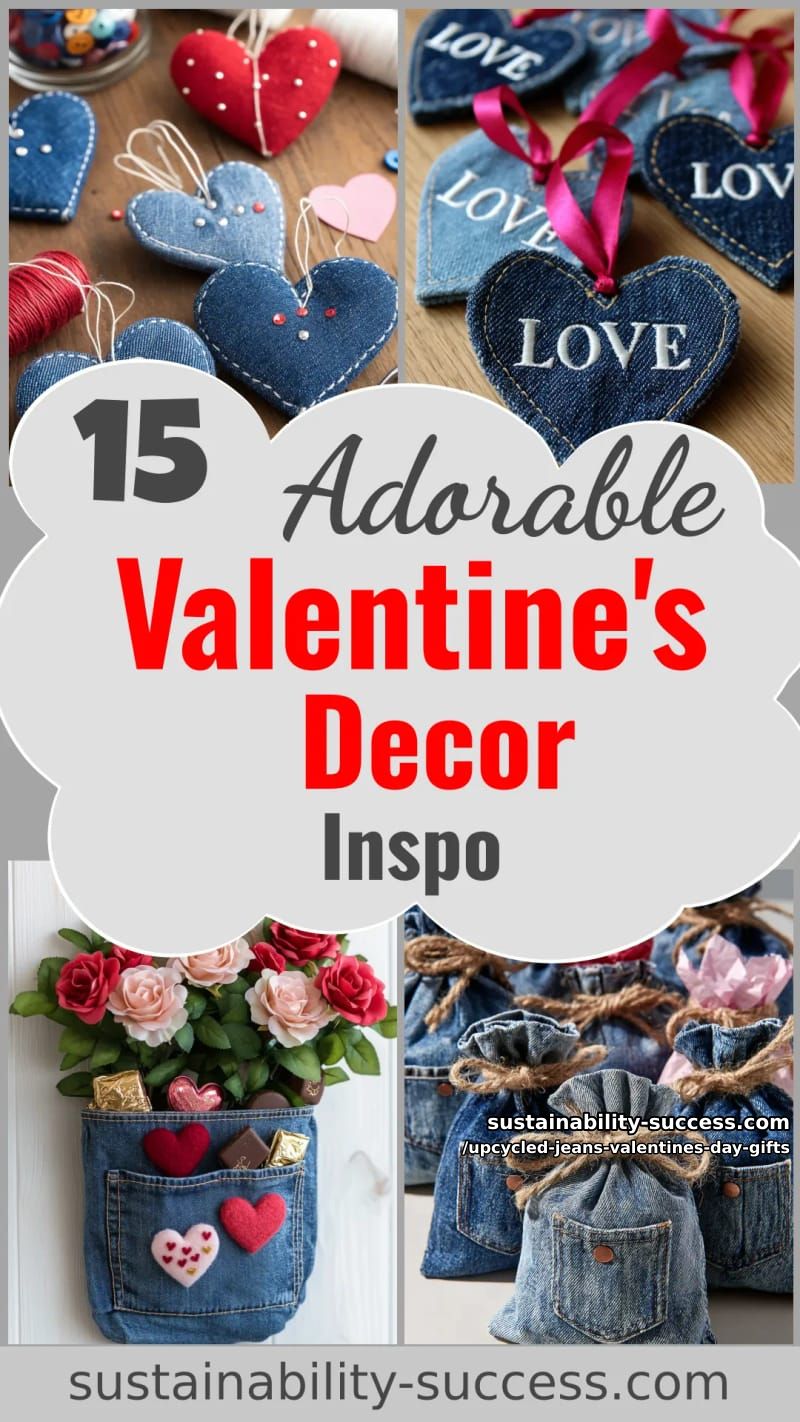15 Thoughtful Valentine’s Day Gifts Made from Old Jeans 68 upcycled jeans valentines day gifts - Collage 38