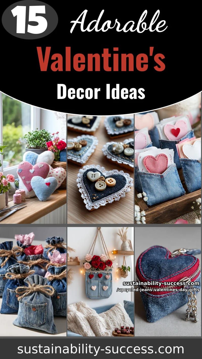 15 Thoughtful Valentine’s Day Gifts Made from Old Jeans 69 upcycled jeans valentines day gifts - Collage 39