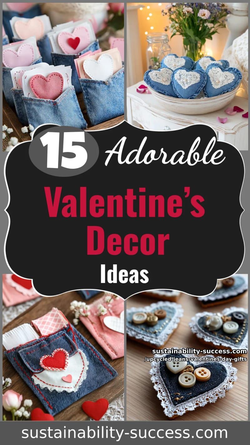 15 Thoughtful Valentine’s Day Gifts Made from Old Jeans 74 upcycled jeans valentines day gifts - Collage 44