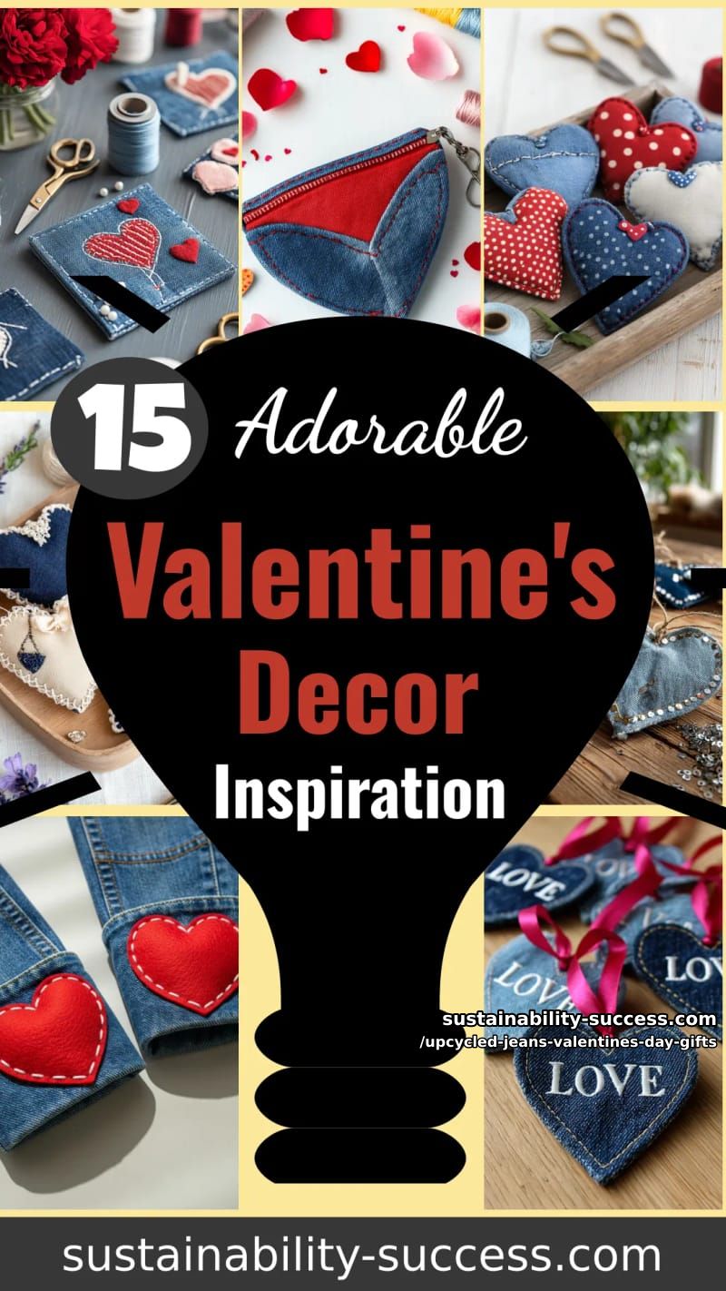 15 Thoughtful Valentine’s Day Gifts Made from Old Jeans 75 upcycled jeans valentines day gifts - Collage 45