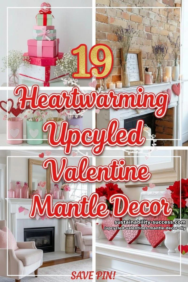 19 Heartwarming Upcycled Valentine Mantle Decor Ideas 90 upcycled valentines mantle decor diy - Collage 47