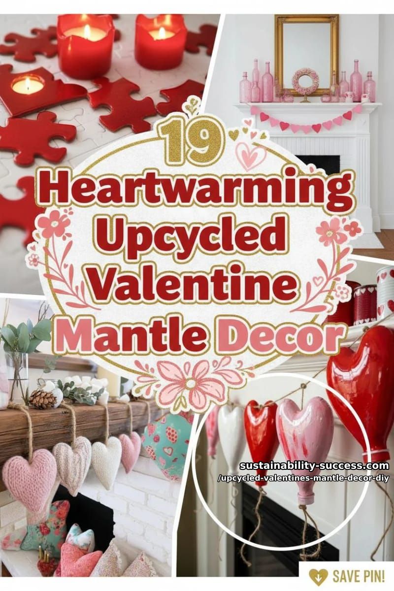 19 Heartwarming Upcycled Valentine Mantle Decor Ideas 92 upcycled valentines mantle decor diy - Collage 49