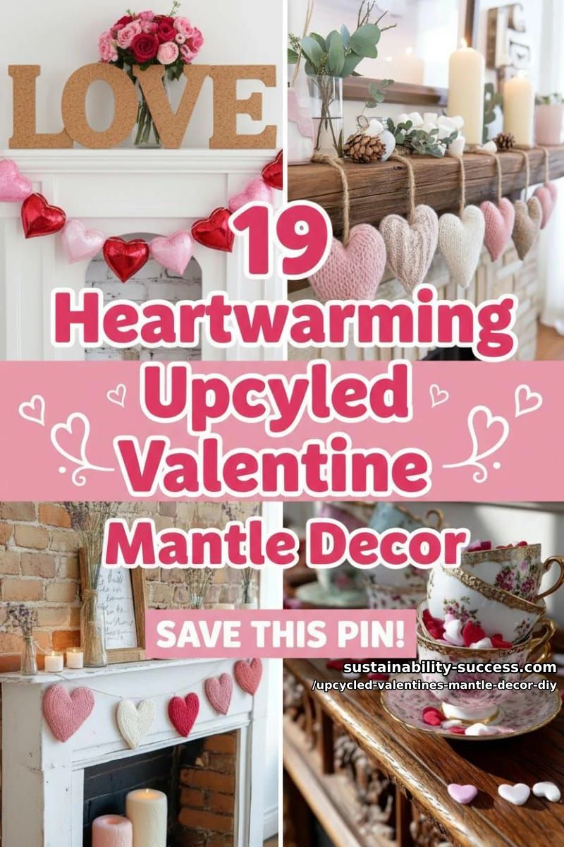 19 Heartwarming Upcycled Valentine Mantle Decor Ideas 93 upcycled valentines mantle decor diy - Collage 50