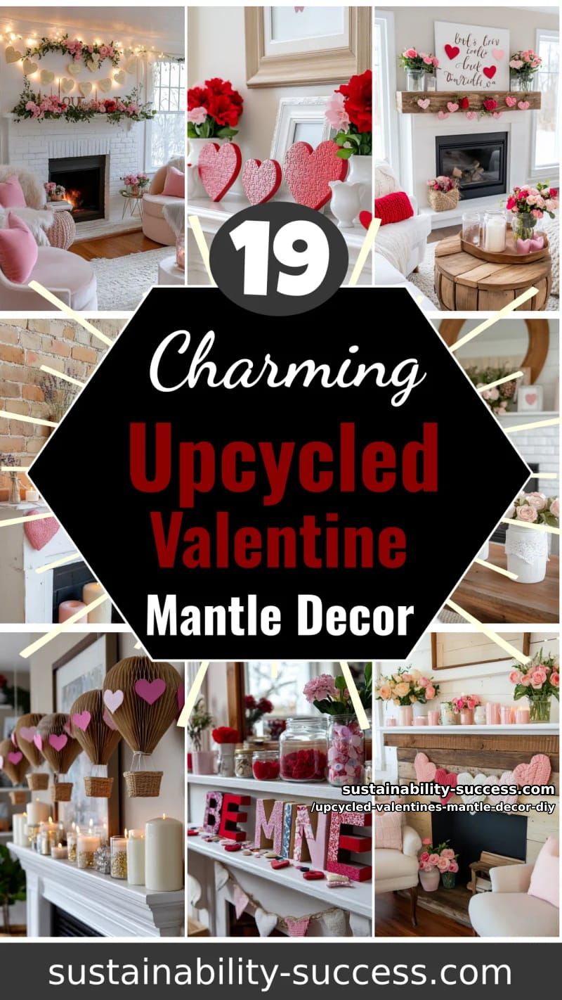 19 Heartwarming Upcycled Valentine Mantle Decor Ideas 95 upcycled valentines mantle decor diy - Collage 52