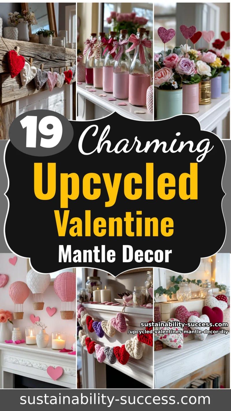 19 Heartwarming Upcycled Valentine Mantle Decor Ideas 96 upcycled valentines mantle decor diy - Collage 53