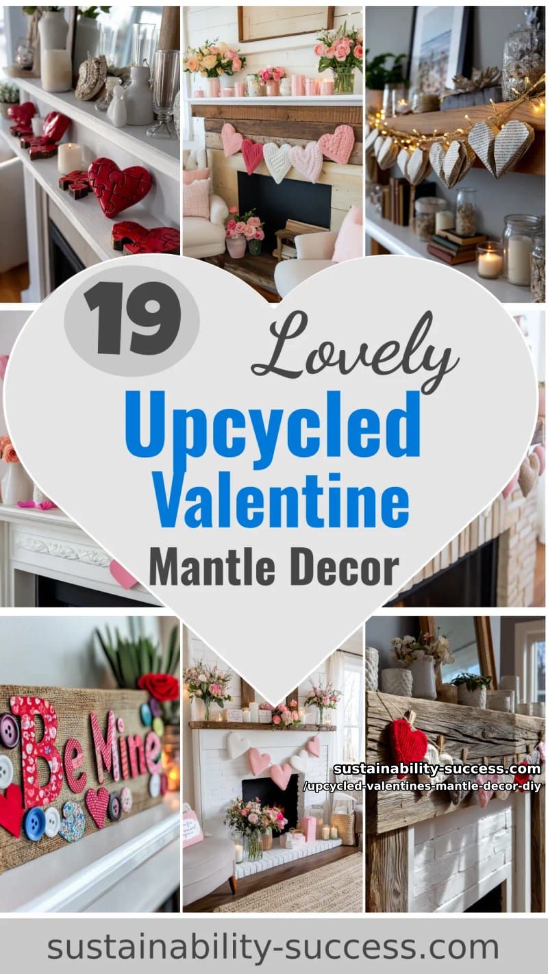 19 Heartwarming Upcycled Valentine Mantle Decor Ideas 97 upcycled valentines mantle decor diy - Collage 54