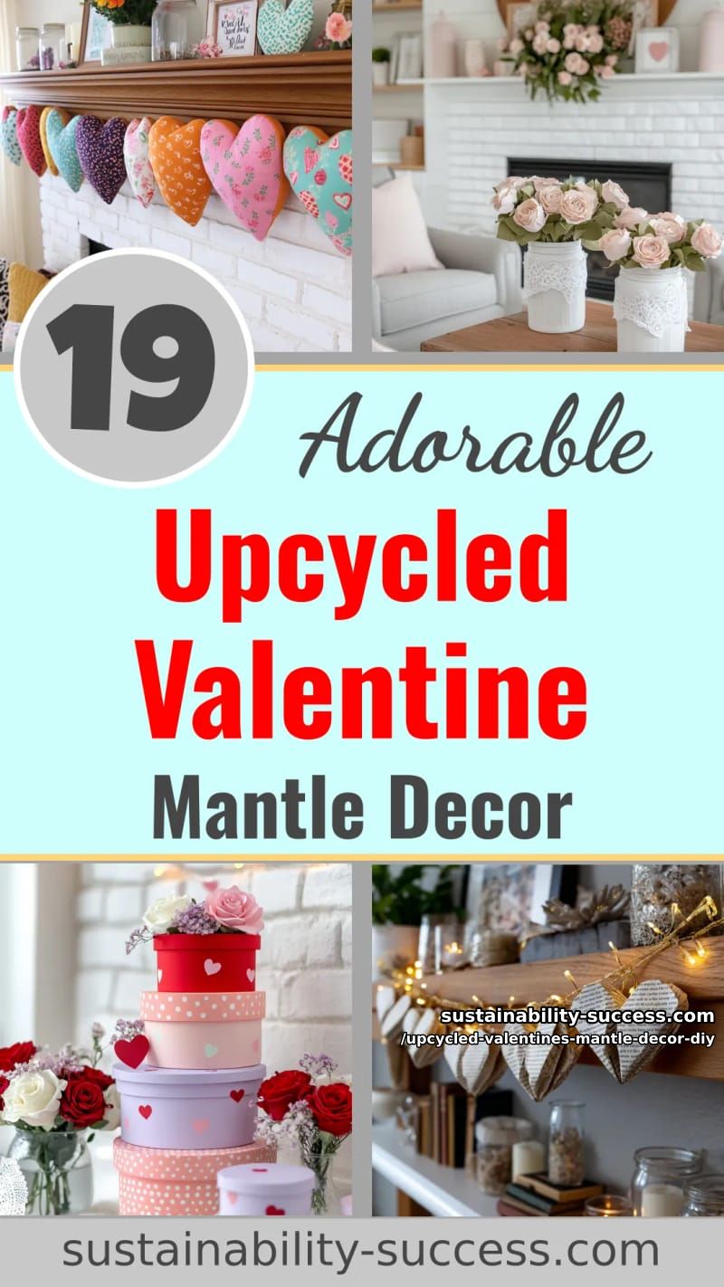 19 Heartwarming Upcycled Valentine Mantle Decor Ideas 98 upcycled valentines mantle decor diy - Collage 55