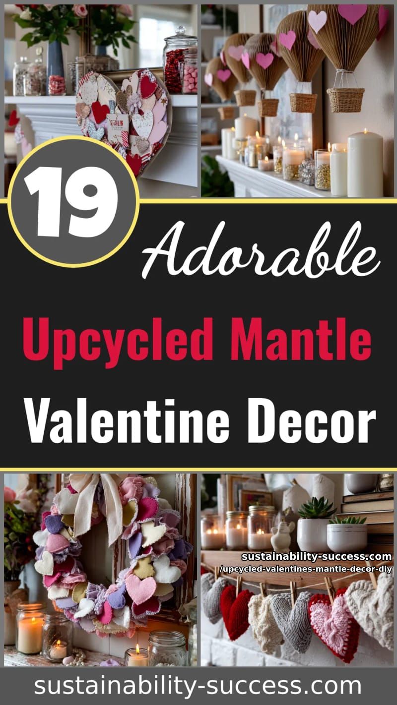 19 Heartwarming Upcycled Valentine Mantle Decor Ideas 102 upcycled valentines mantle decor diy - Collage 59