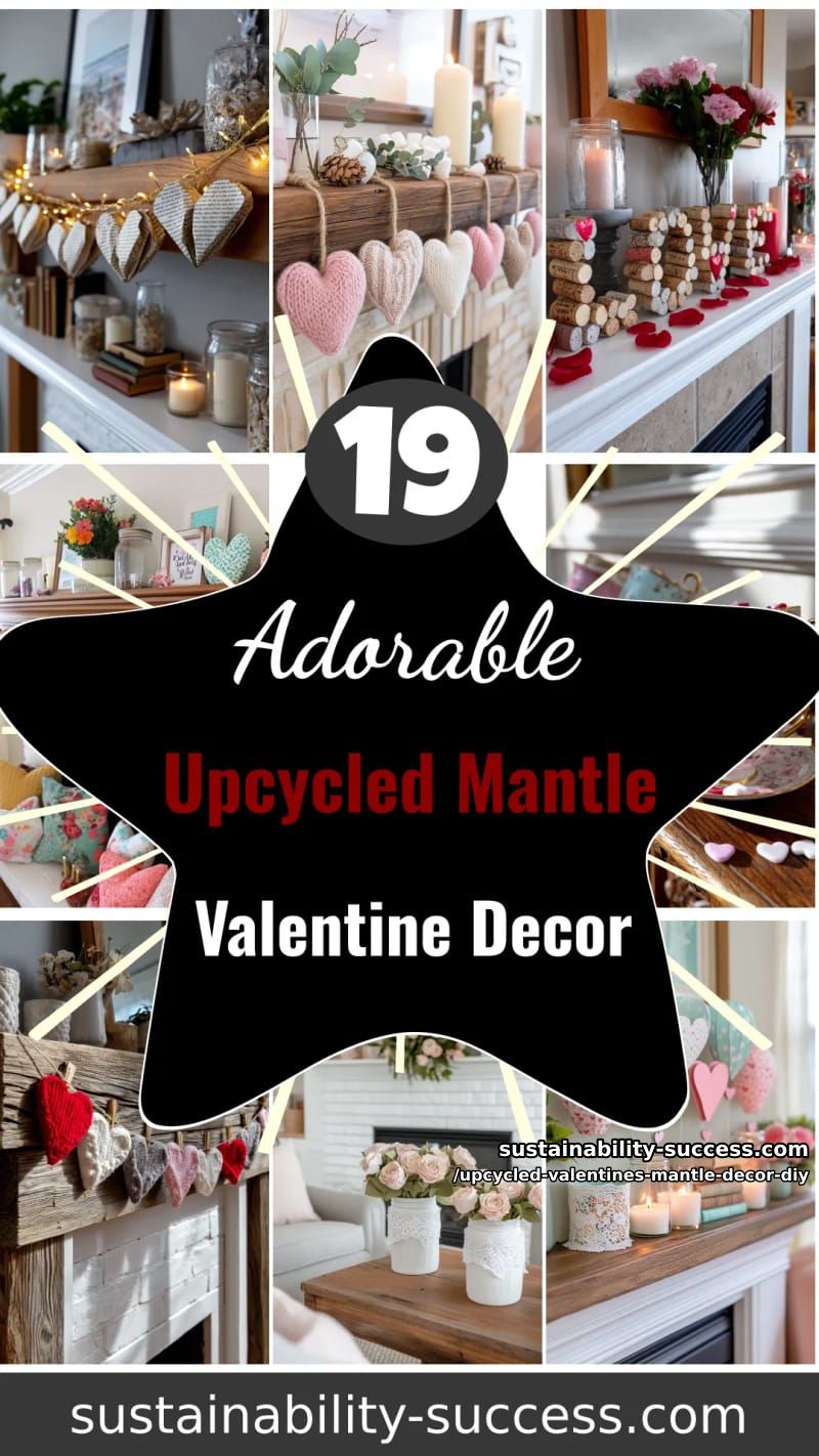 19 Heartwarming Upcycled Valentine Mantle Decor Ideas 105 upcycled valentines mantle decor diy - Collage 62