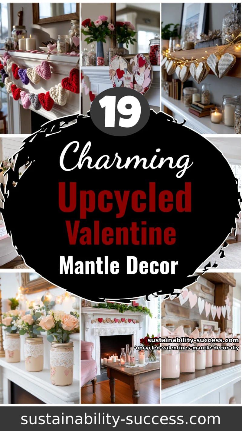 19 Heartwarming Upcycled Valentine Mantle Decor Ideas 106 upcycled valentines mantle decor diy - Collage 63