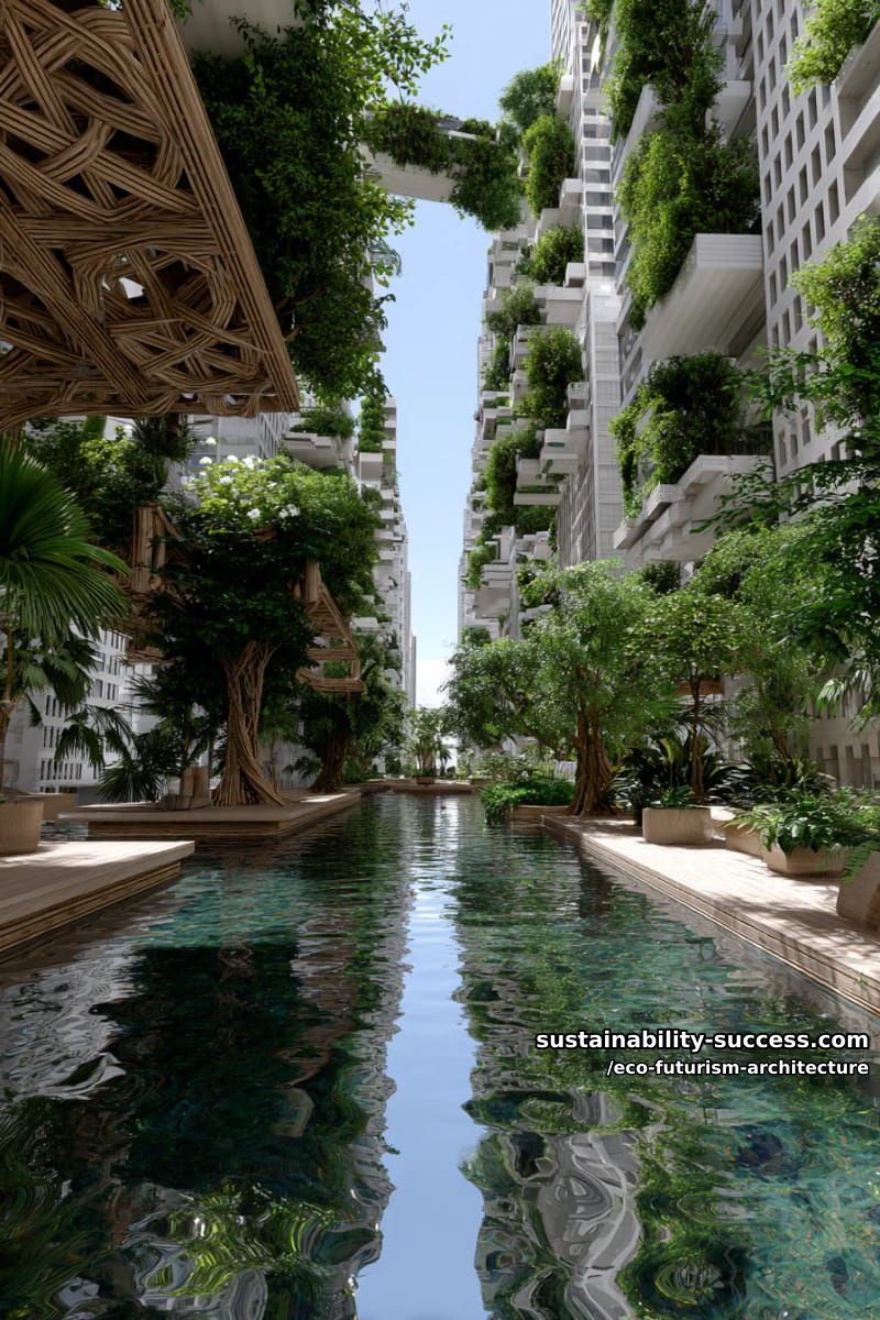 urban jungles merging bamboo latticework with reflective water features and sky pools 1