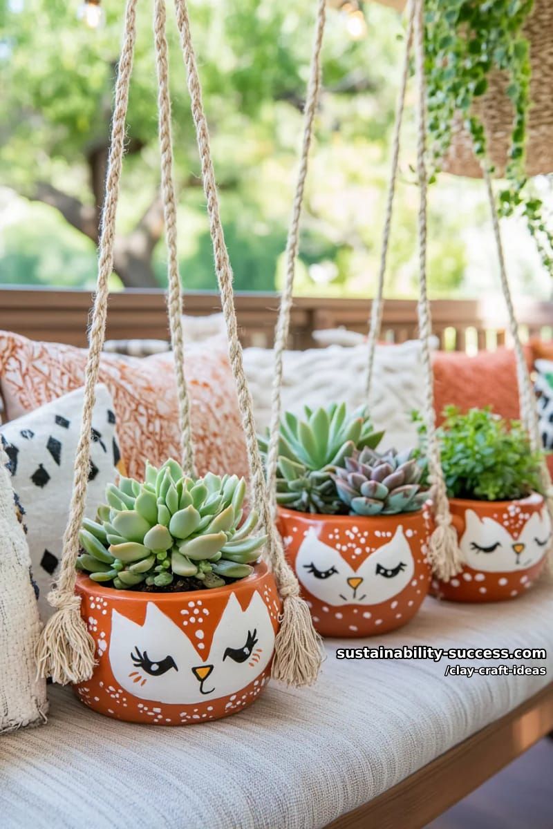 15 Super Cute Clay Craft Ideas to Decorate Your Modern Home 8 whimsical animal plant pot buddies for succulent gardens 1