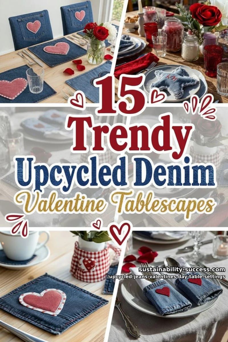 15 Trendy Upcycled Jeans Valentine Table Settings for a Romantic Vibe 2 article image 1