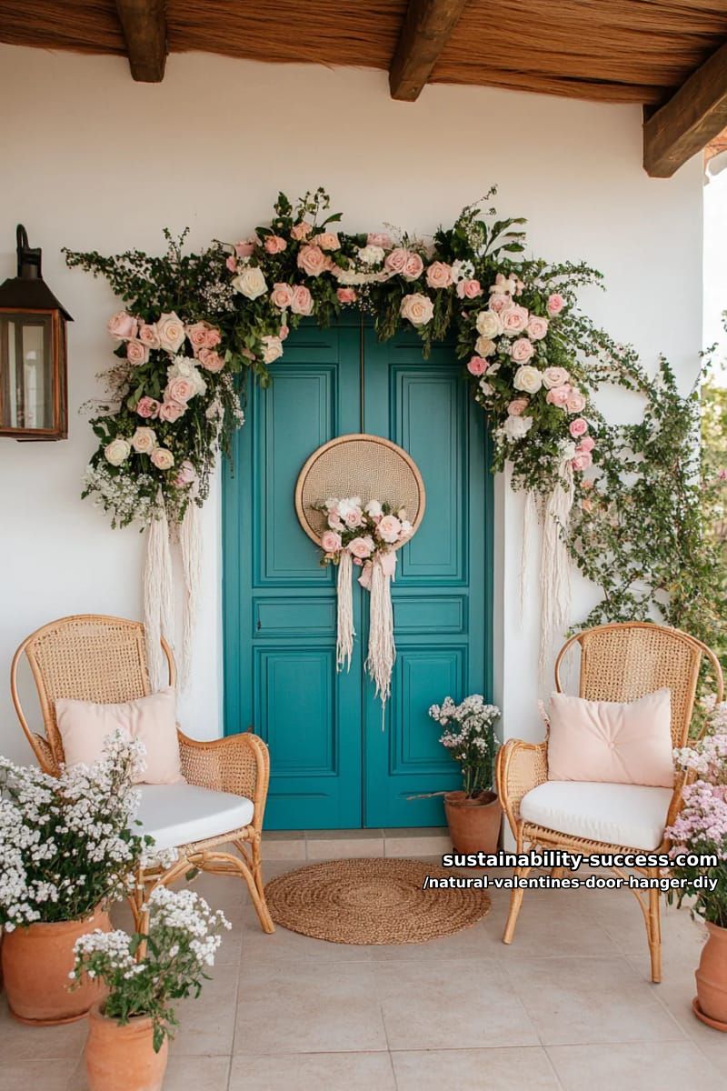 Sustainable Lifestyle Articles 4 boho floral hoop with pampas grass, bunny tails, and pink accents 37