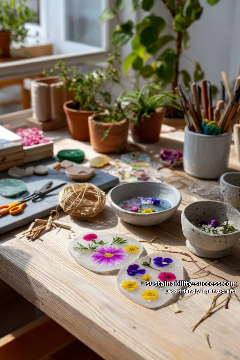build rainy day suncatchers with bioplastic and flower petals 1