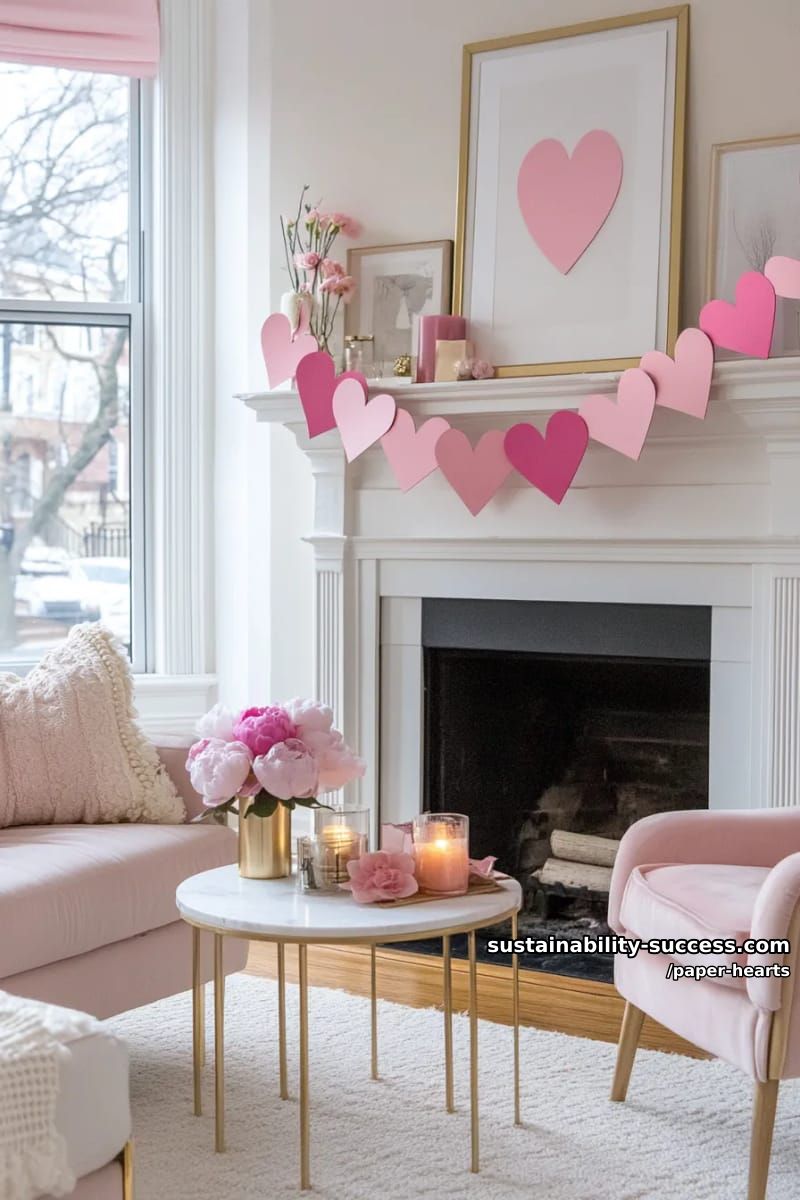 15 Gorgeous Paper Hearts You Can Make in Minutes For Valentine's Day 3 create ombré pink heart garland using various shades of colored paper. 1