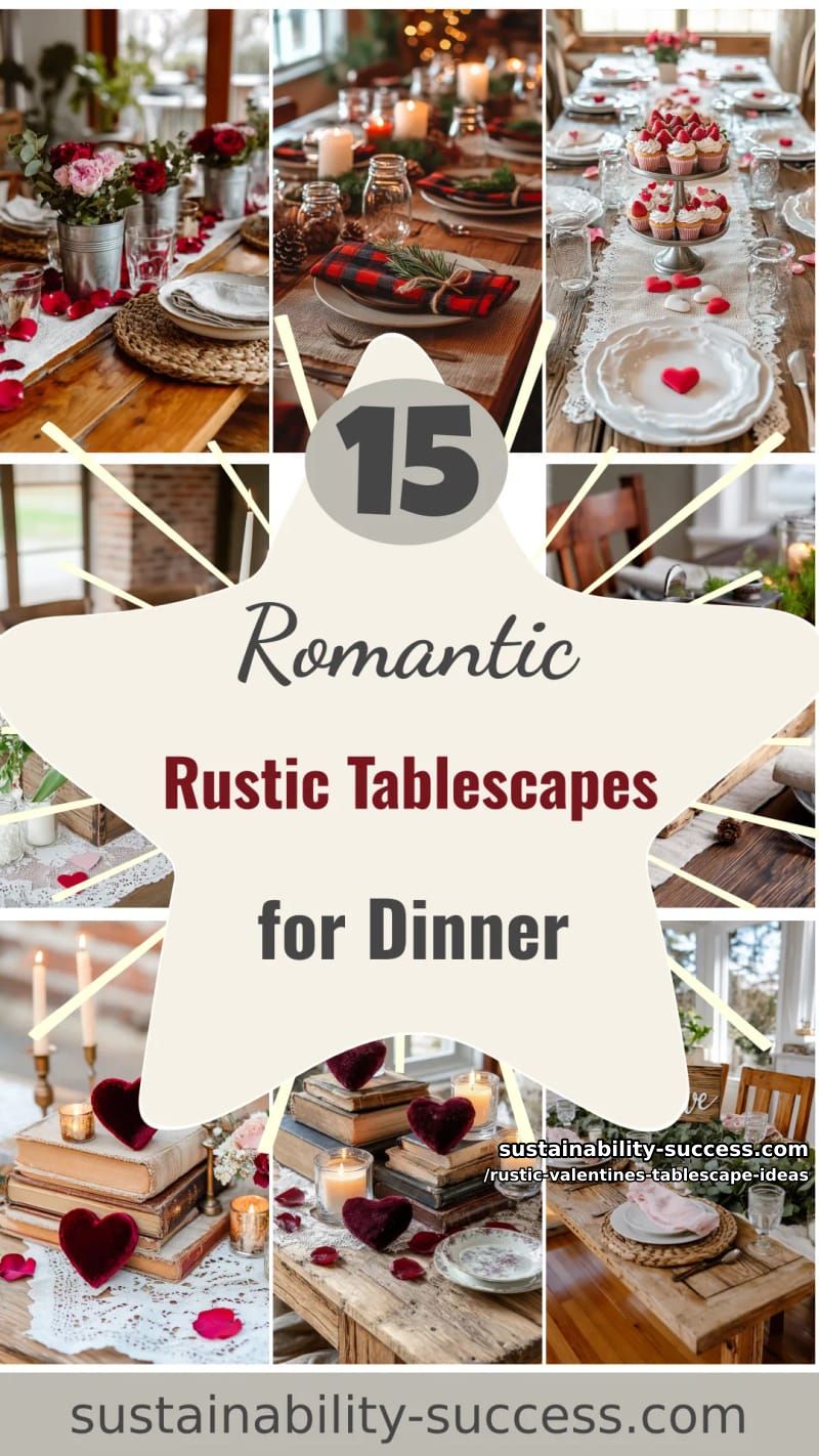 15 Rustic Valentine's Tablescape Ideas for a Romantic Dinner 43 rustic valentines tablescape ideas - Collage 42